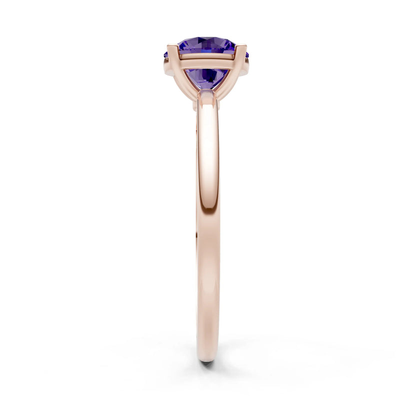 Classic Cathedral Solitaire Gemstone Engagement Ring, 1 Ctw