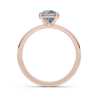 Classic Cathedral Solitaire Gemstone Engagement Ring, 1 Ctw