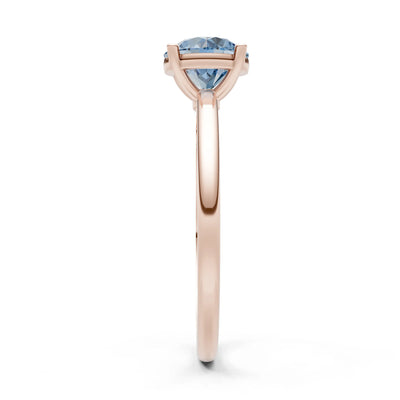 Classic Cathedral Solitaire Gemstone Engagement Ring, 1 Ctw