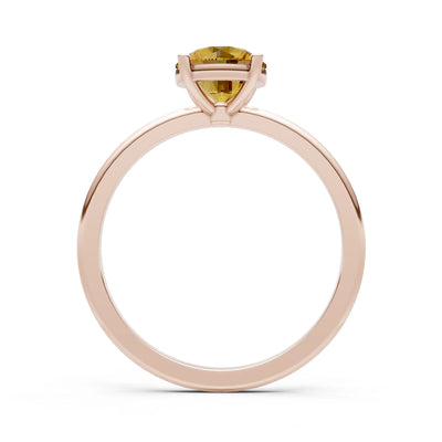 Classic Cathedral Solitaire Gemstone Engagement Ring, 1 Ctw
