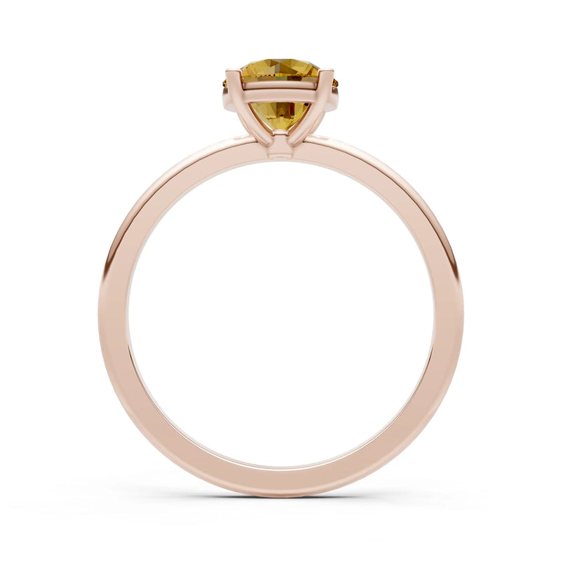 Classic Cathedral Solitaire Gemstone Engagement Ring, 1 Ctw