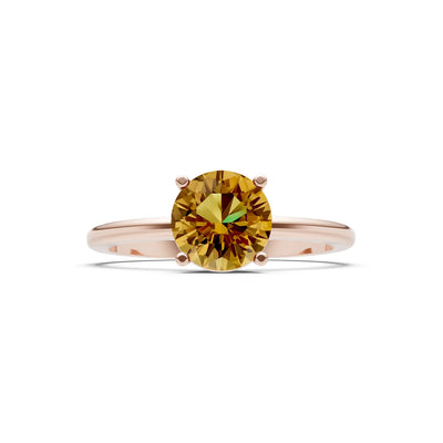 Classic Cathedral Solitaire Gemstone Engagement Ring, 1 Ctw