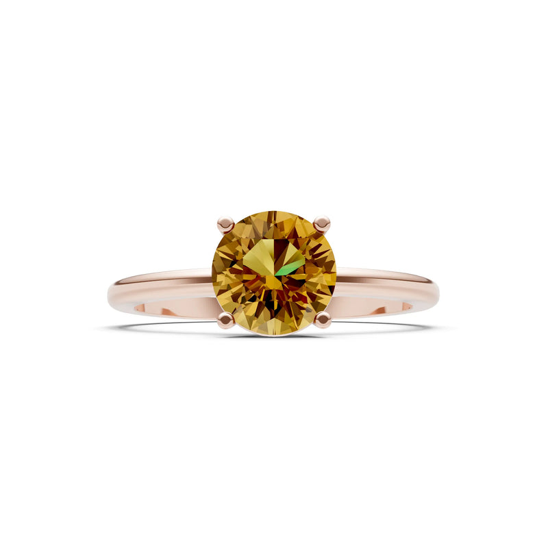 Classic Cathedral Solitaire Gemstone Engagement Ring, 1 Ctw