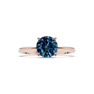 Classic Cathedral Solitaire Gemstone Engagement Ring, 1 Ctw
