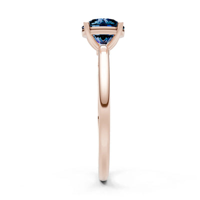 Classic Cathedral Solitaire Gemstone Engagement Ring, 1 Ctw