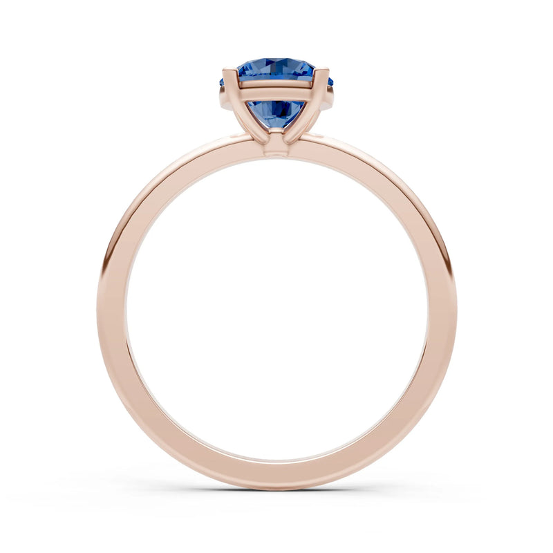 Classic Cathedral Solitaire Gemstone Engagement Ring, 1 Ctw