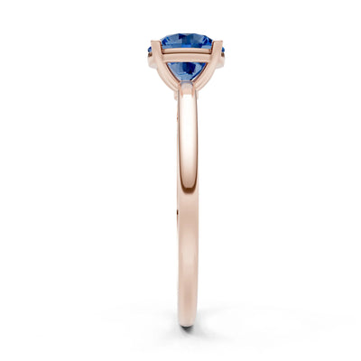 Classic Cathedral Solitaire Gemstone Engagement Ring, 1 Ctw