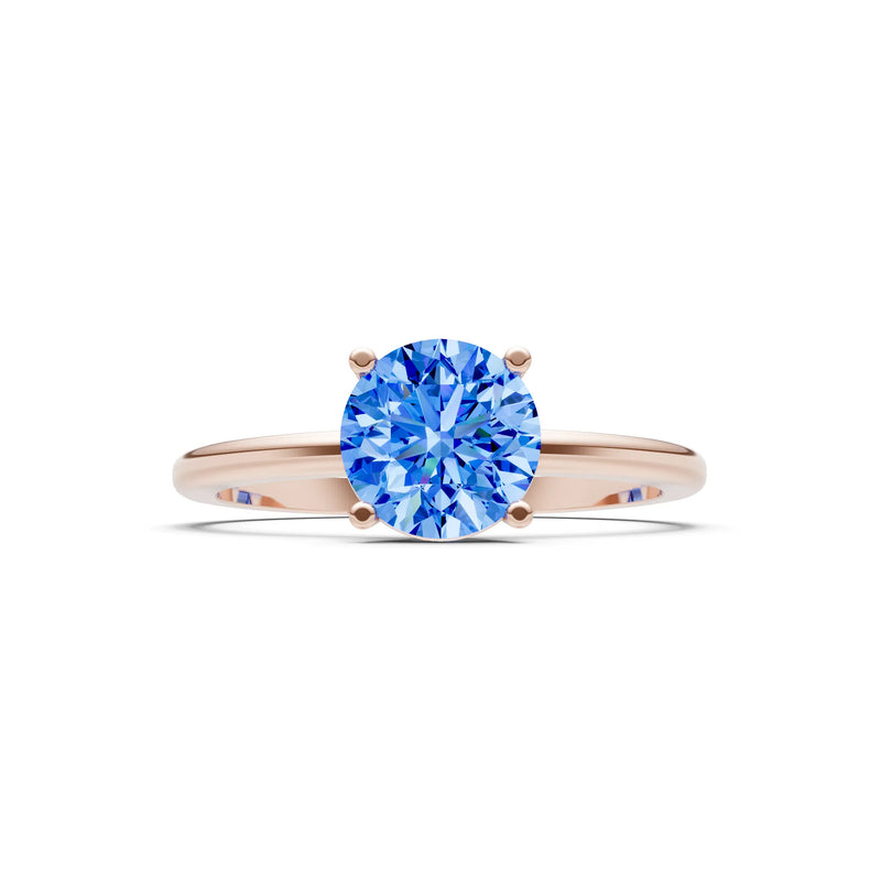 Classic Cathedral Solitaire Gemstone Engagement Ring, 1 Ctw
