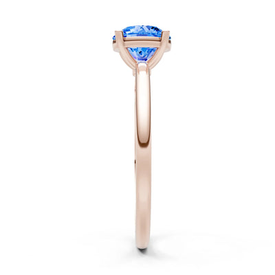 Classic Cathedral Solitaire Gemstone Engagement Ring, 1 Ctw
