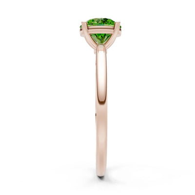 Classic Cathedral Solitaire Gemstone Engagement Ring, 1 Ctw
