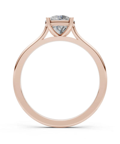 Round Cut Gemstone Solitaire Gold Ring