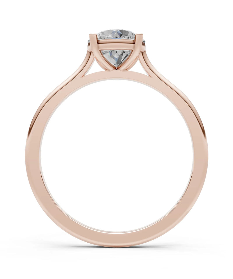 Round Cut Gemstone Solitaire Gold Ring