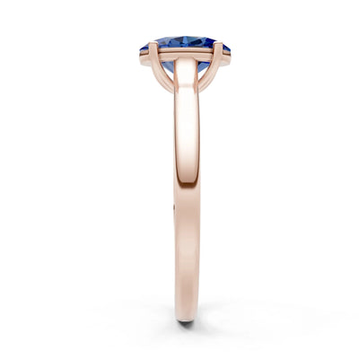 Oval Cut  Gold Solitaire Diamond Engagement Ring