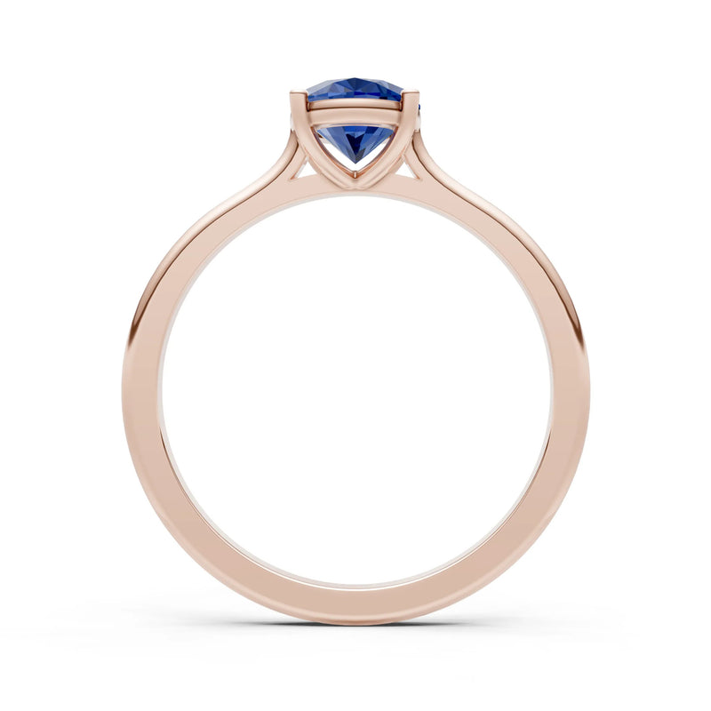 Oval Cut  Gold Solitaire Diamond Engagement Ring