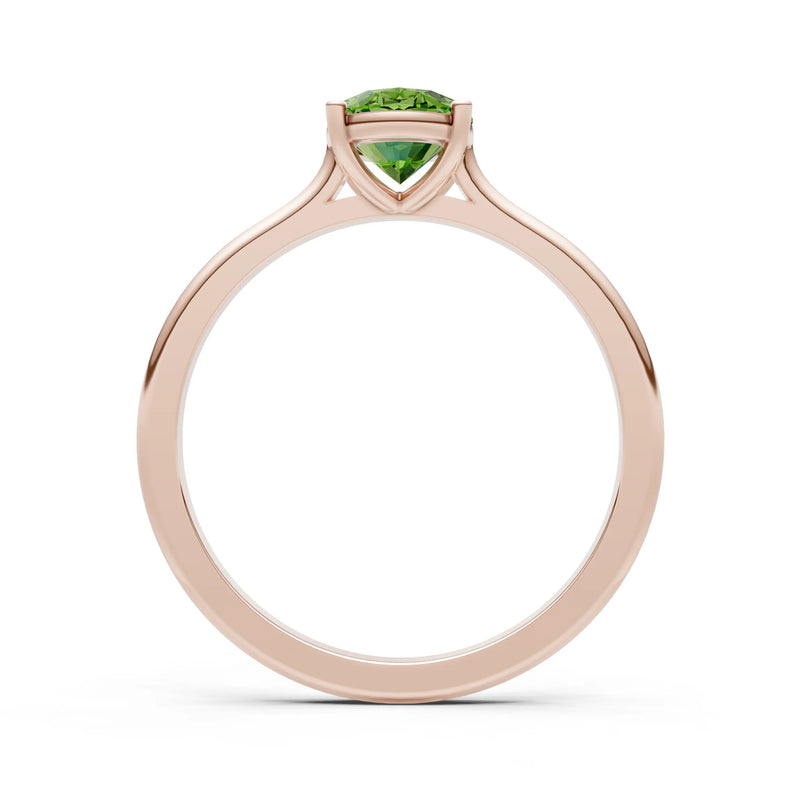 Oval Cut  Gold Solitaire Diamond Engagement Ring