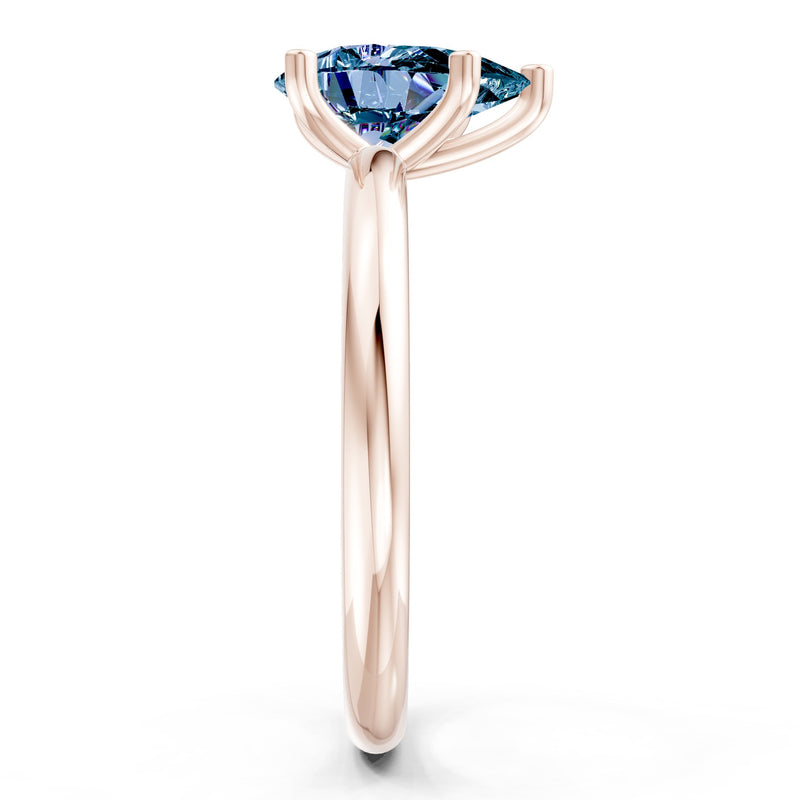 Prong Pear Shape Lab Grown Diamond Solitaire Engagement Gold Ring