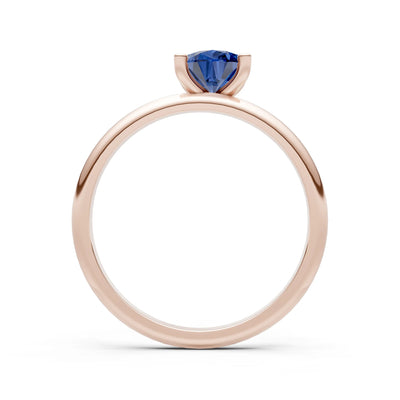 Prong Pear Shape Lab Grown Diamond Solitaire Engagement Gold Ring
