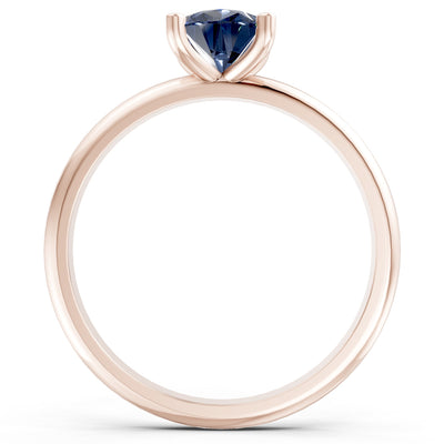 Prong Pear Shape Lab Grown Diamond Solitaire Engagement Gold Ring