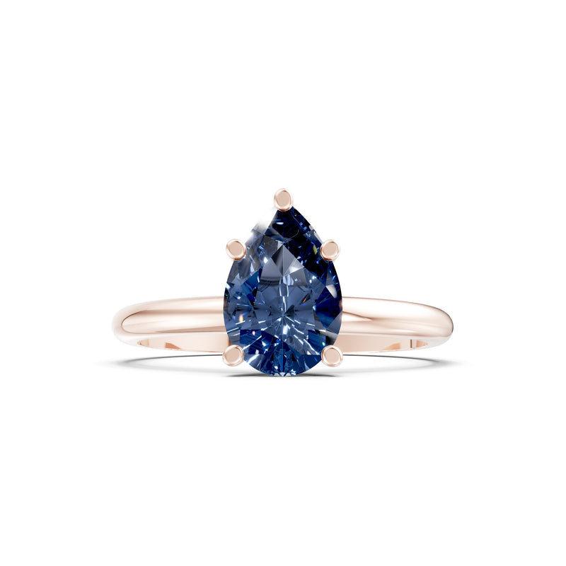 Prong Pear Shape Lab Grown Diamond Solitaire Engagement Gold Ring