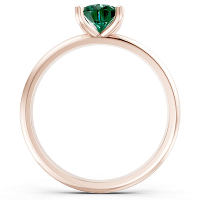 Prong Pear Shape Lab Grown Diamond Solitaire Engagement Gold Ring