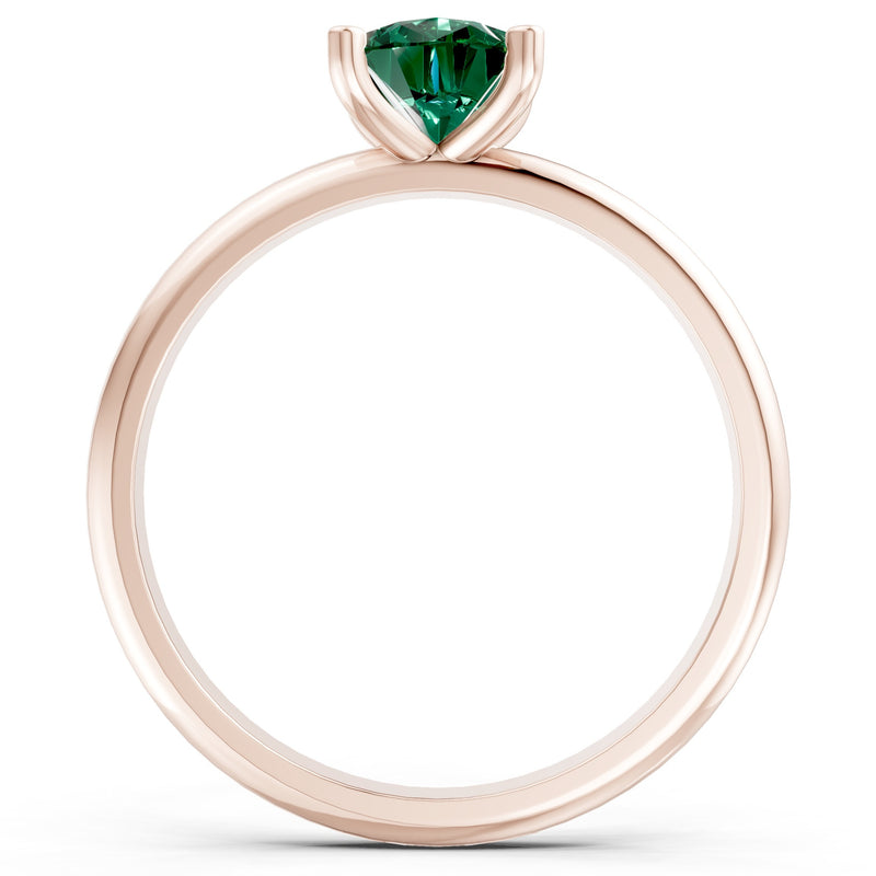 Prong Pear Shape Lab Grown Diamond Solitaire Engagement Gold Ring