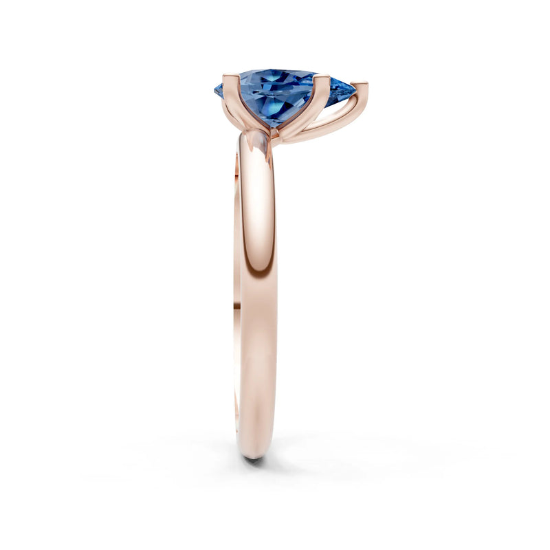 Prong Pear Shape Lab Grown Diamond Solitaire Engagement Gold Ring