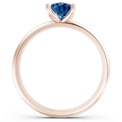 Prong Pear Shape Lab Grown Diamond Solitaire Engagement Gold Ring