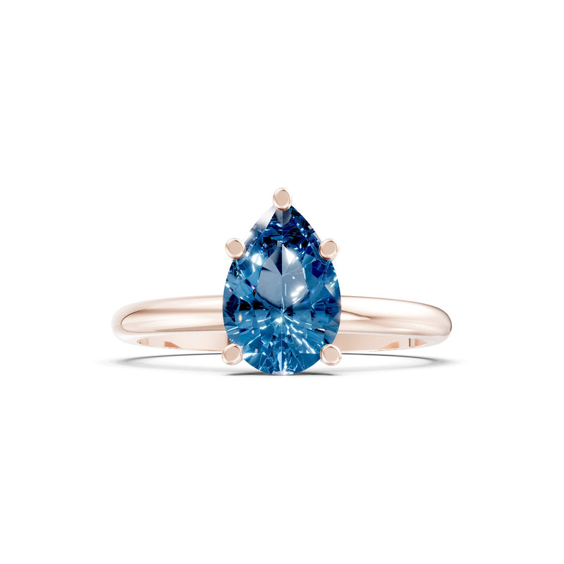 Prong Pear Shape Lab Grown Diamond Solitaire Engagement Gold Ring