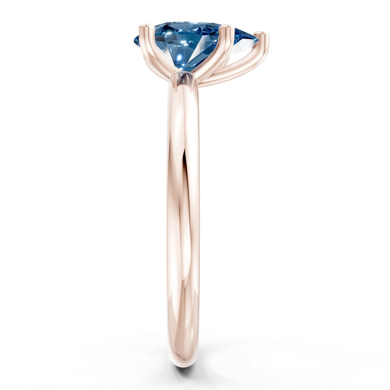Prong Pear Shape Lab Grown Diamond Solitaire Engagement Gold Ring