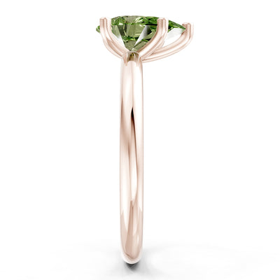 Prong Pear Shape Lab Grown Diamond Solitaire Engagement Gold Ring