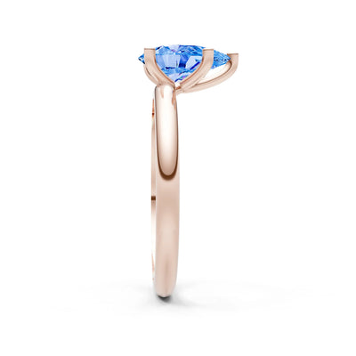 Prong Pear Shape Lab Grown Diamond Solitaire Engagement Gold Ring