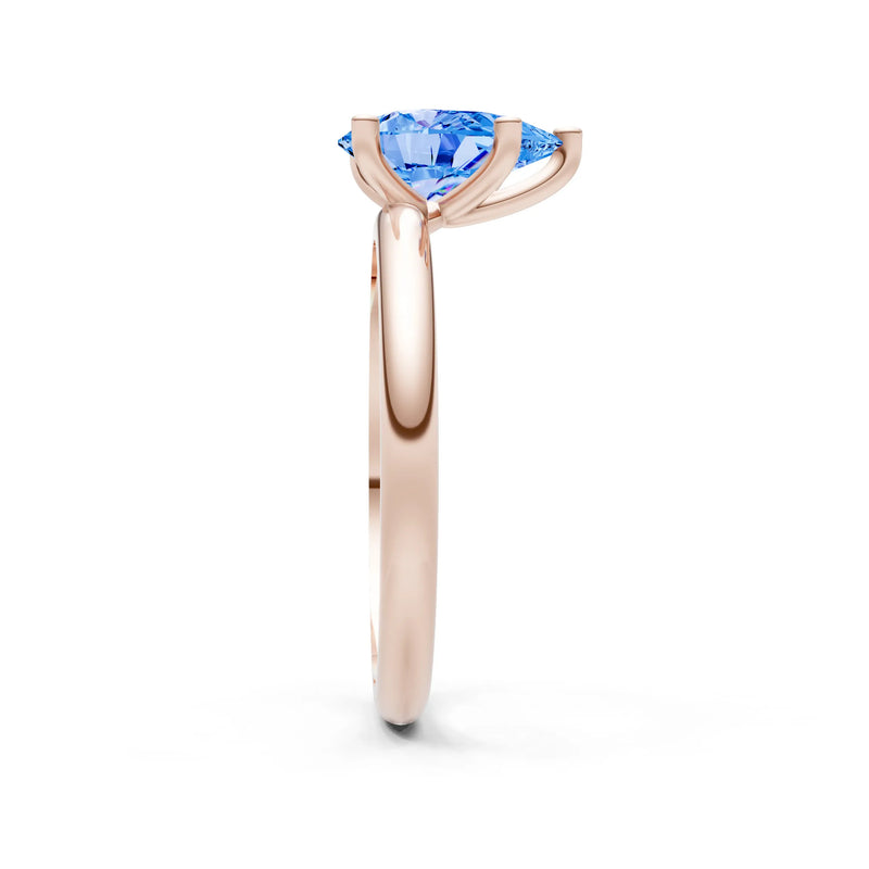 Prong Pear Shape Lab Grown Diamond Solitaire Engagement Gold Ring