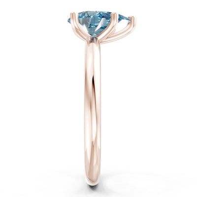 Prong Pear Shape Lab Grown Diamond Solitaire Engagement Gold Ring