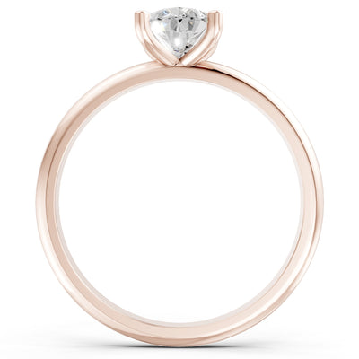 Prong Pear Shape Lab Grown Diamond Solitaire Engagement Gold Ring