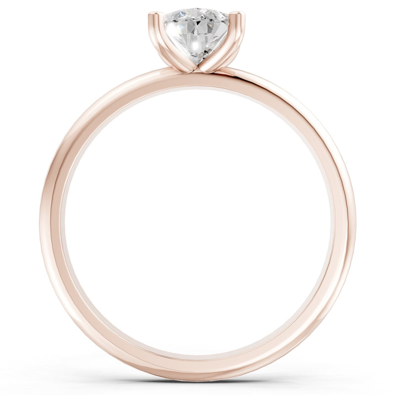 Prong Pear Shape Lab Grown Diamond Solitaire Engagement Gold Ring