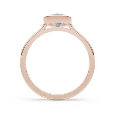 Solid Gold Oval Gemstone Engagement Ring