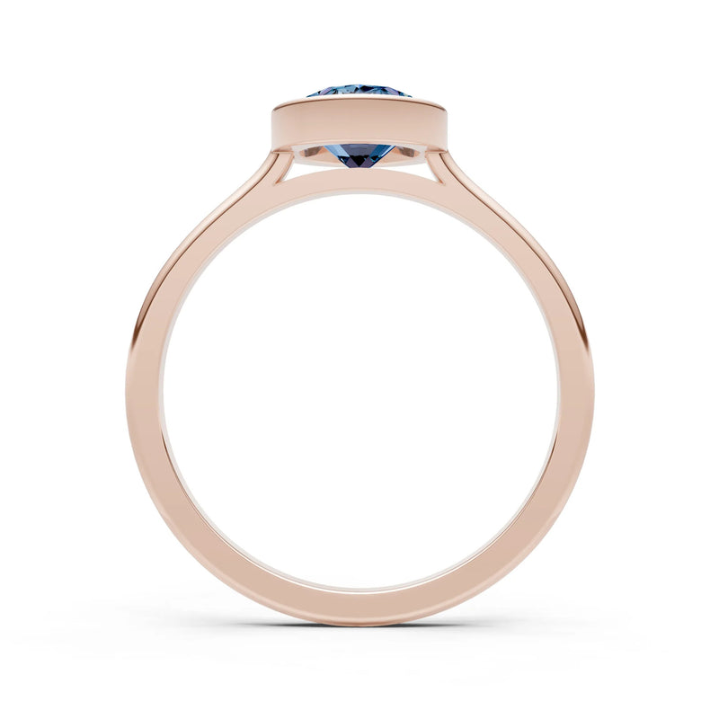 Solid Gold Oval Gemstone Engagement Ring
