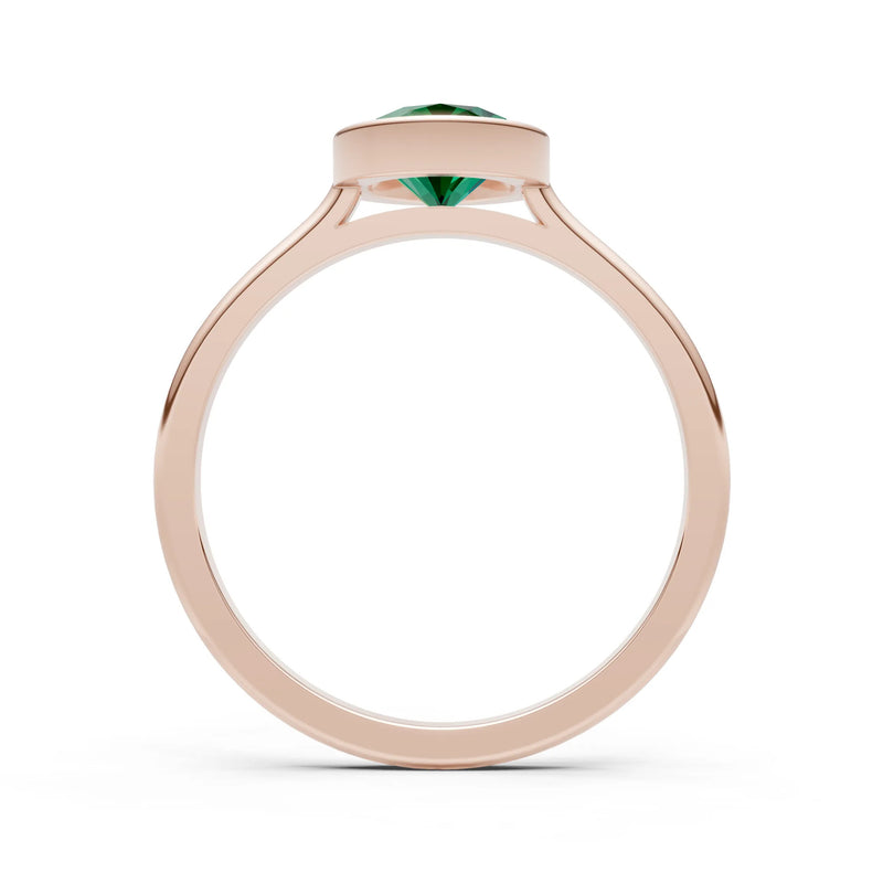 Solid Gold Oval Gemstone Engagement Ring