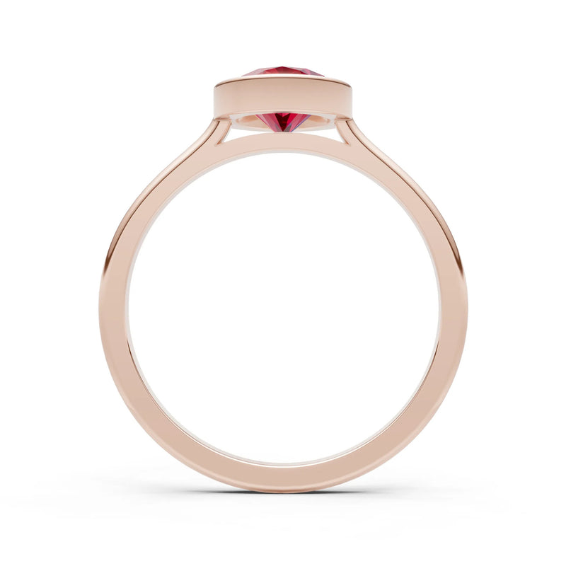 Solid Gold Oval Gemstone Engagement Ring