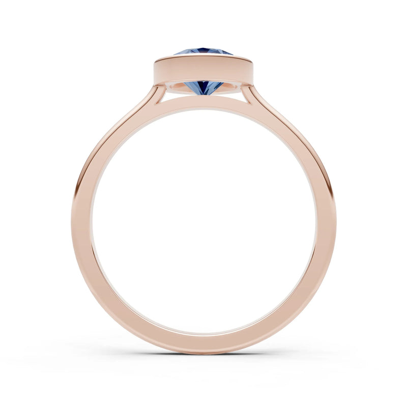 Solid Gold Oval Gemstone Engagement Ring