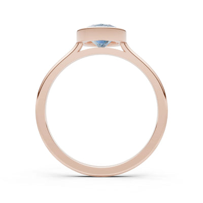 Solid Gold Oval Gemstone Engagement Ring