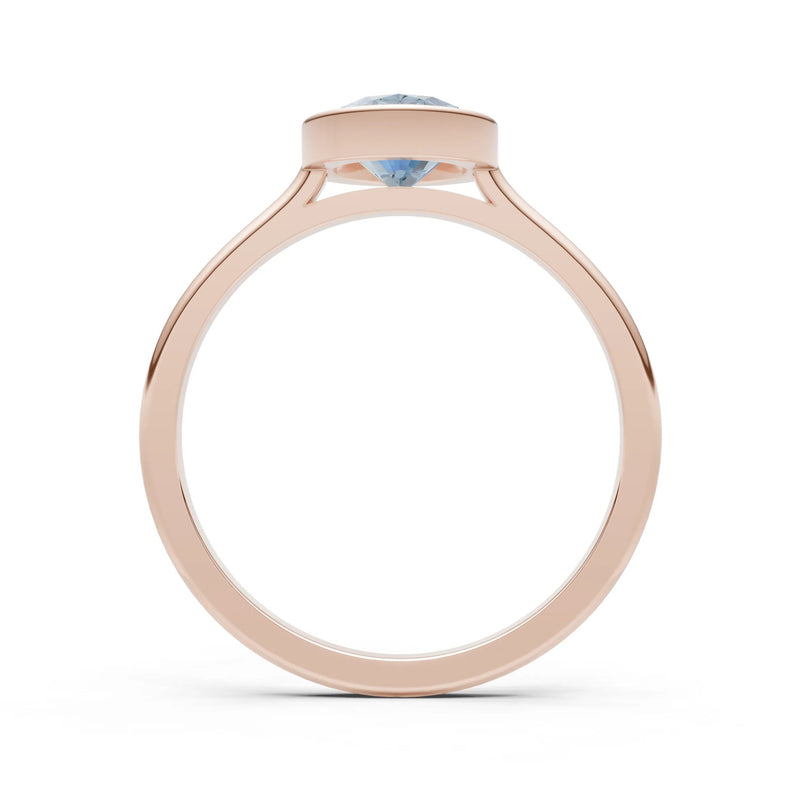 Solid Gold Oval Gemstone Engagement Ring