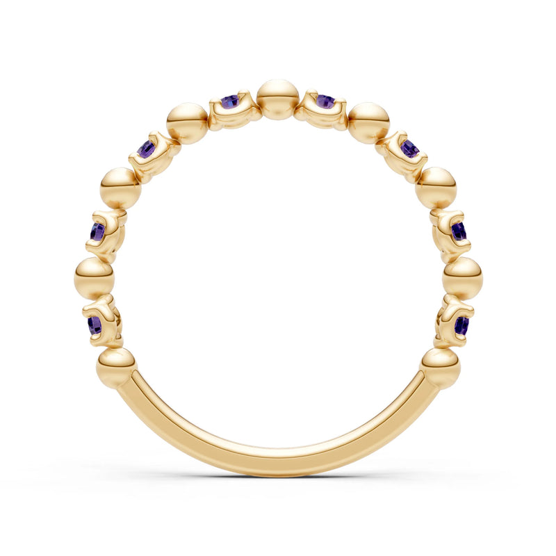 Beaded Gemstone Stacking Ring