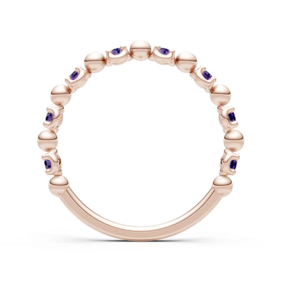 Beaded Gemstone Stacking Ring