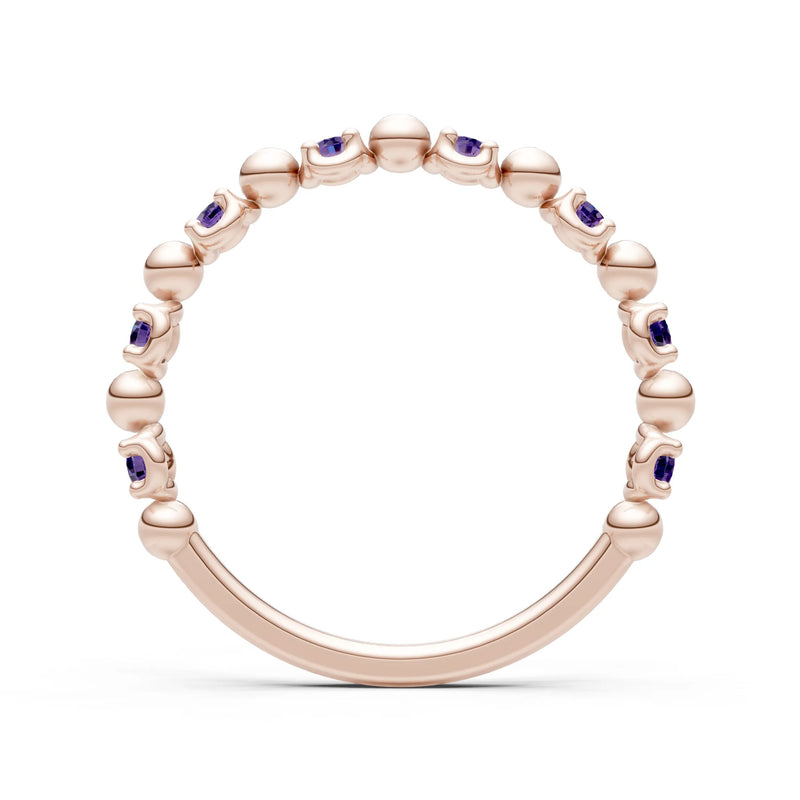 Beaded Gemstone Stacking Ring