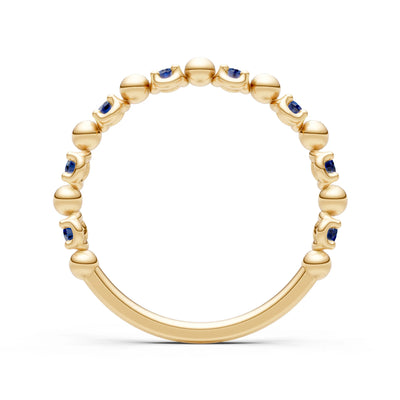 Beaded Gemstone Stacking Ring