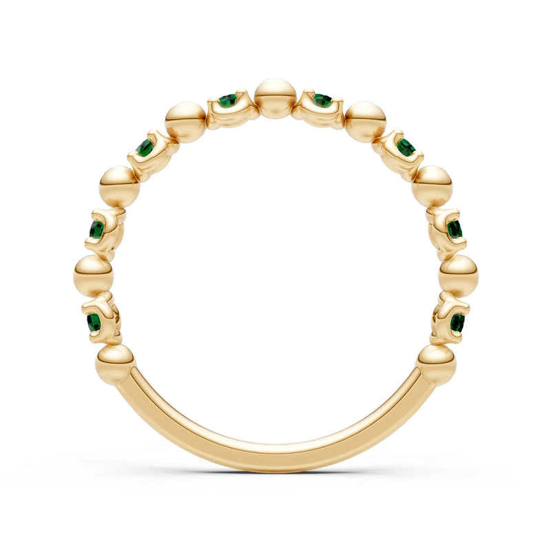 Beaded Gemstone Stacking Ring