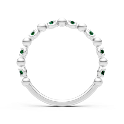 Beaded Gemstone Stacking Ring