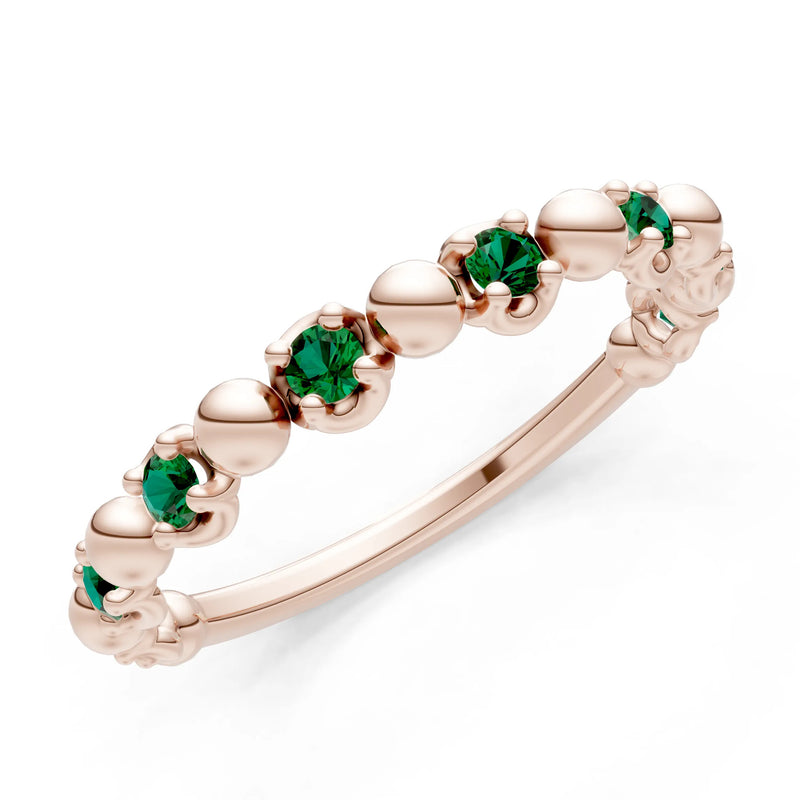 Beaded Gemstone Stacking Ring