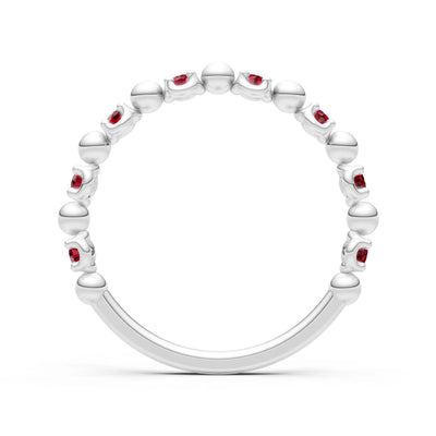 Beaded Gemstone Stacking Ring